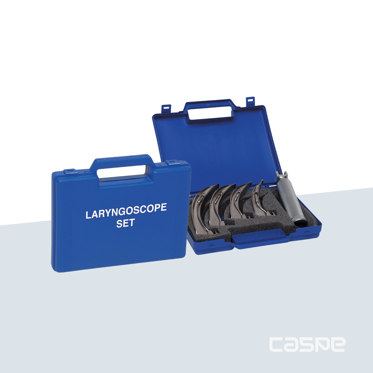 PVS Laryngoskop-Set mit 4 Spateln, Lichtstrom