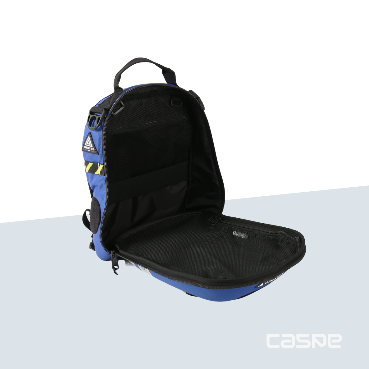 DIMATEX Hartschalenrucksack MATT MINI Medium Blau mit reflektierenden Streifen