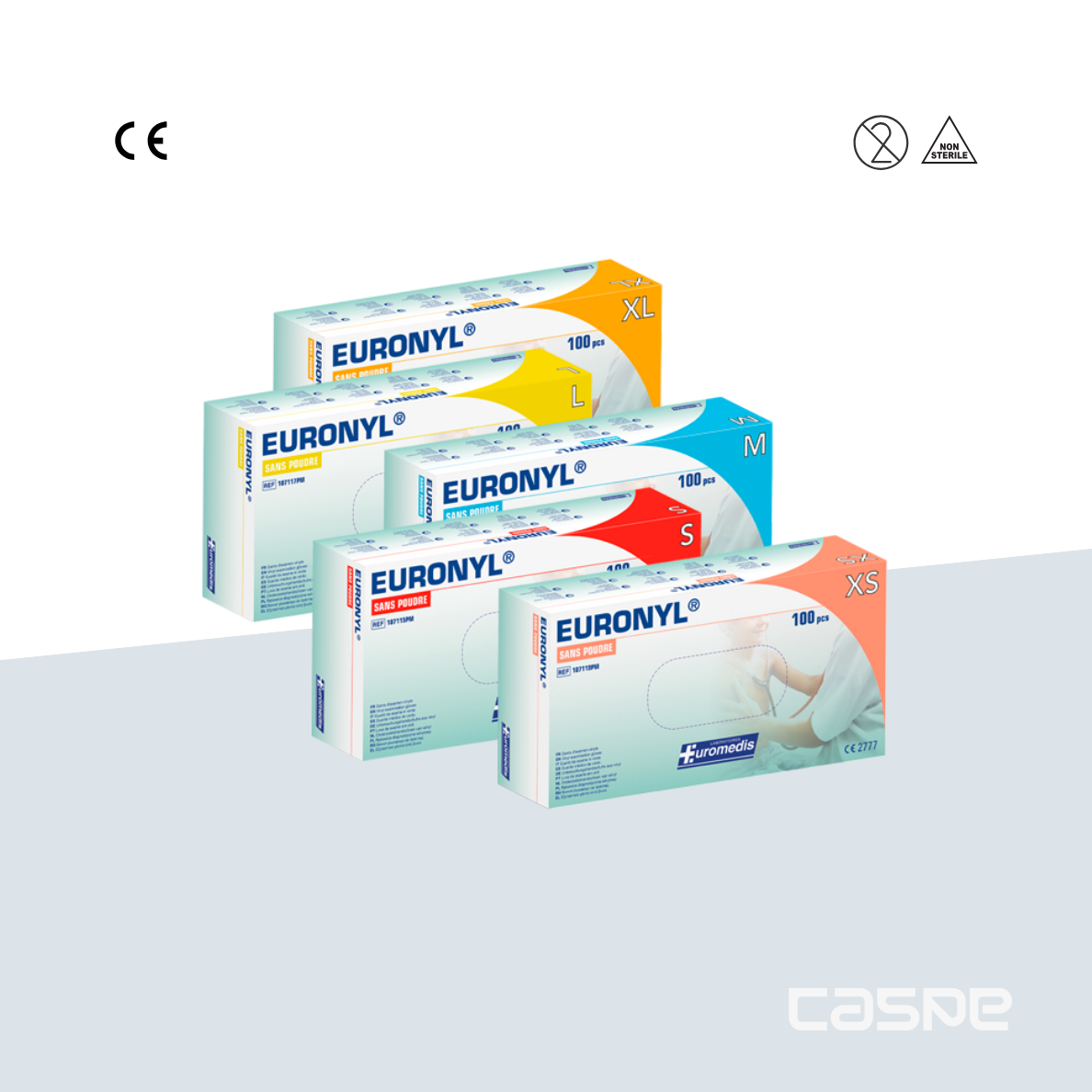 EUROMEDIS EURONYL Vinyl-Untersuchungshandschuh puderfrei 240 mm