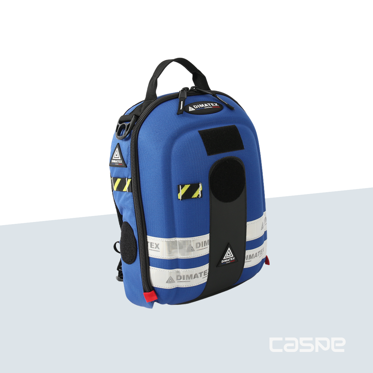 DIMATEX Hartschalenrucksack MATT MINI Medium Blau mit reflektierenden Streifen