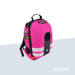 DIMATEX Rucksack mit Hartschale MATT MINI Rosa und Reflektorstreifen