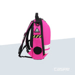 DIMATEX Rucksack mit Hartschale MATT MINI Rosa und Reflektorstreifen