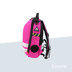 DIMATEX Rucksack mit Hartschale MATT MINI Rosa und Reflektorstreifen