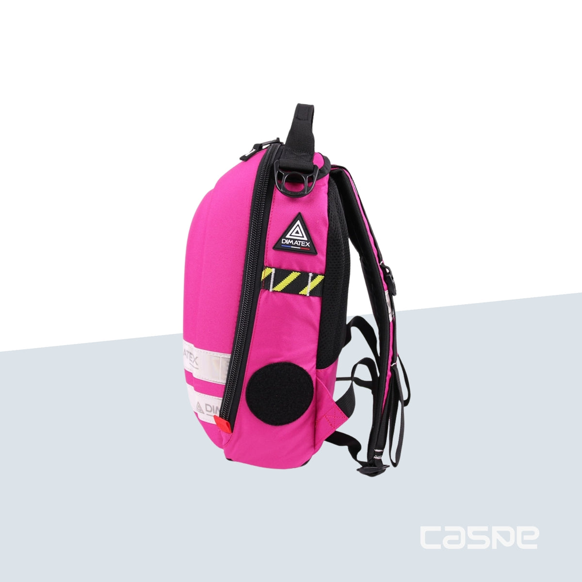 DIMATEX Rucksack mit Hartschale MATT MINI Rosa und Reflektorstreifen