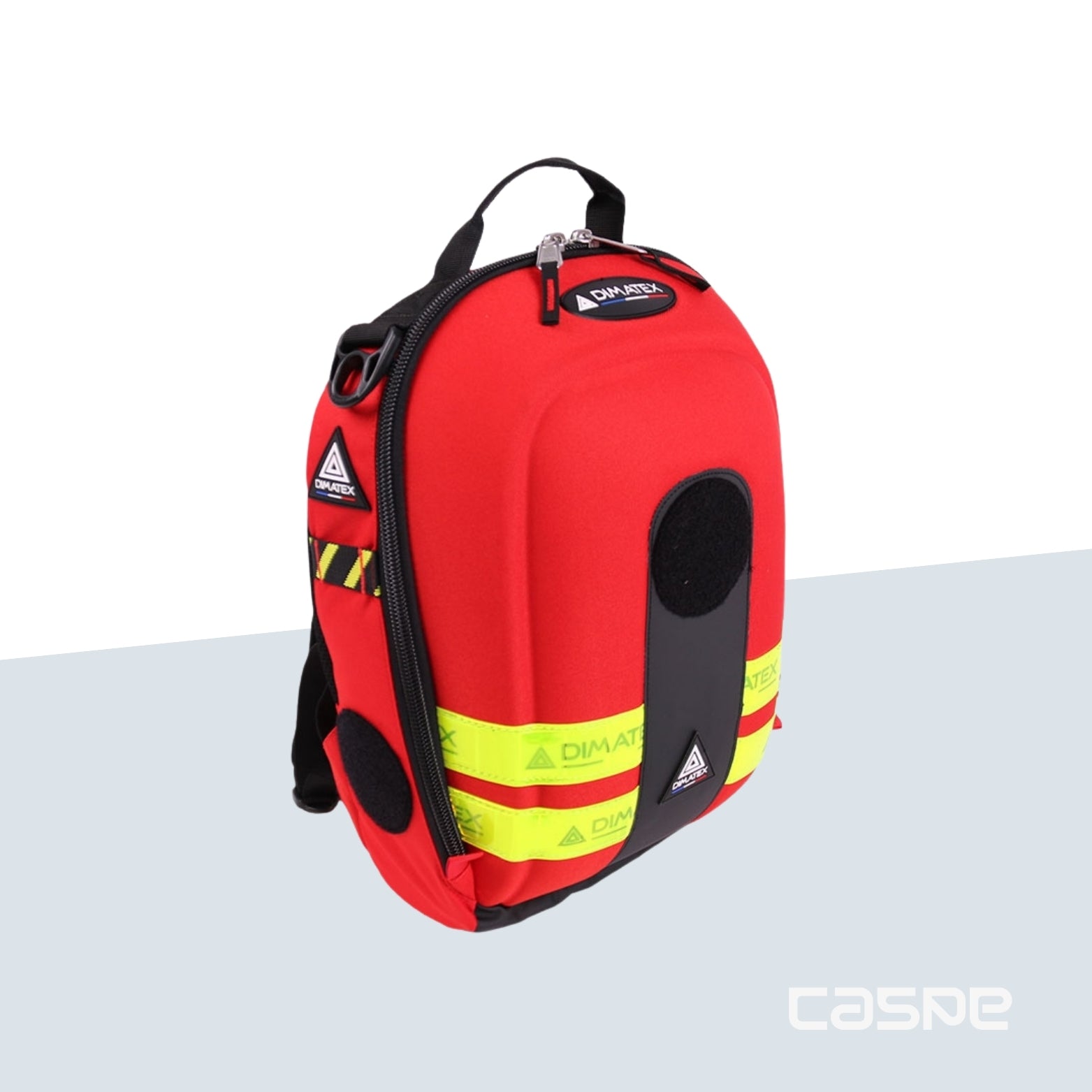 DIMATEX Hartschalenrucksack MATT MINI Rot mit reflektierenden Streifen