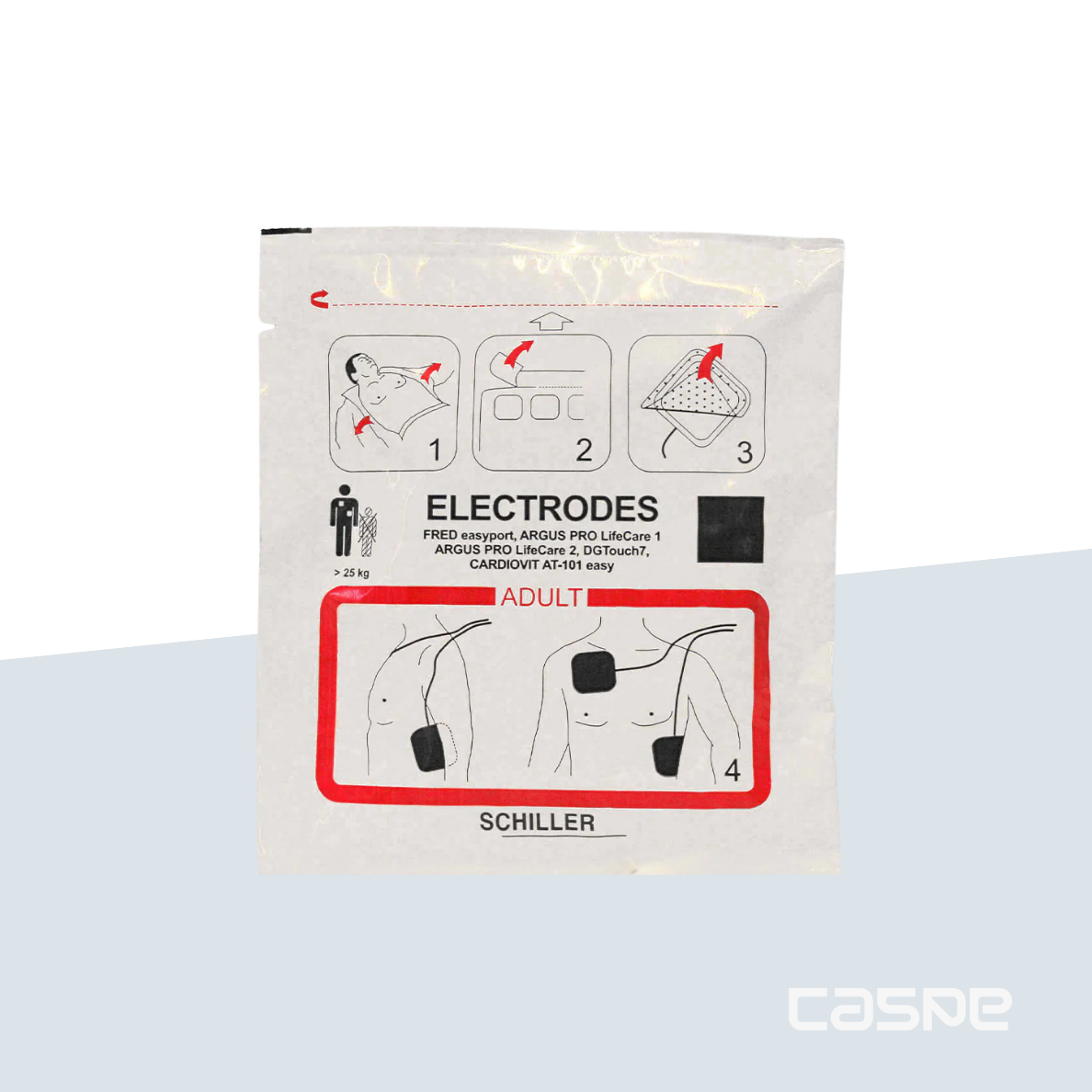 SCHILLER Vorkonnektierte Elektroden Erwachsene FRED PA-1, FRED EASYPORT und DGT7