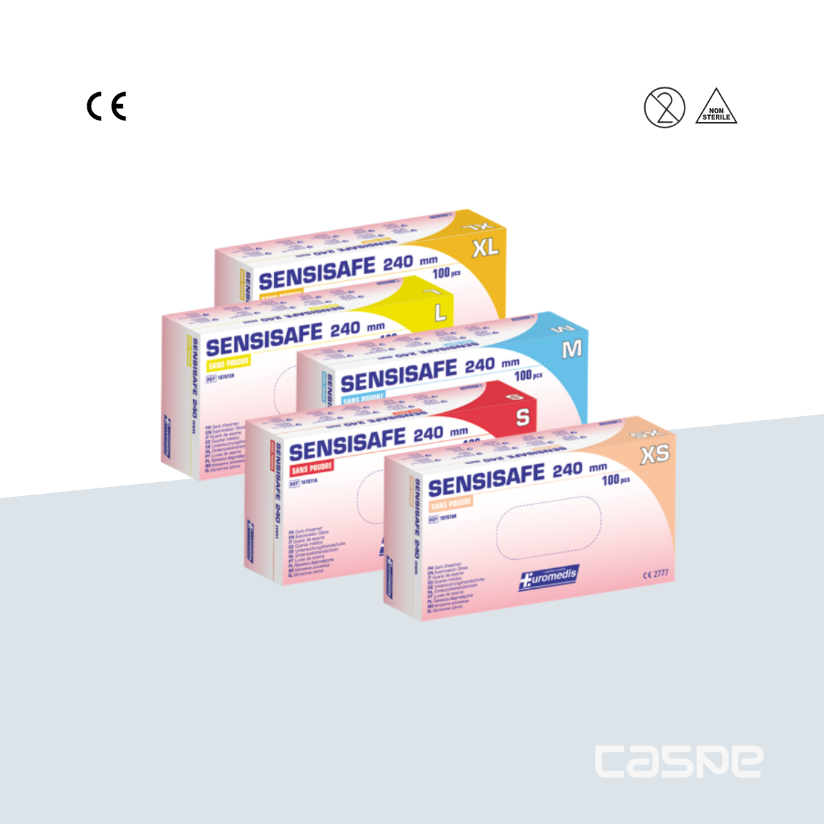 EUROMEDIS SENSISAFE Untersuchungshandschuh Vinyl, puderfrei, 240 mm
